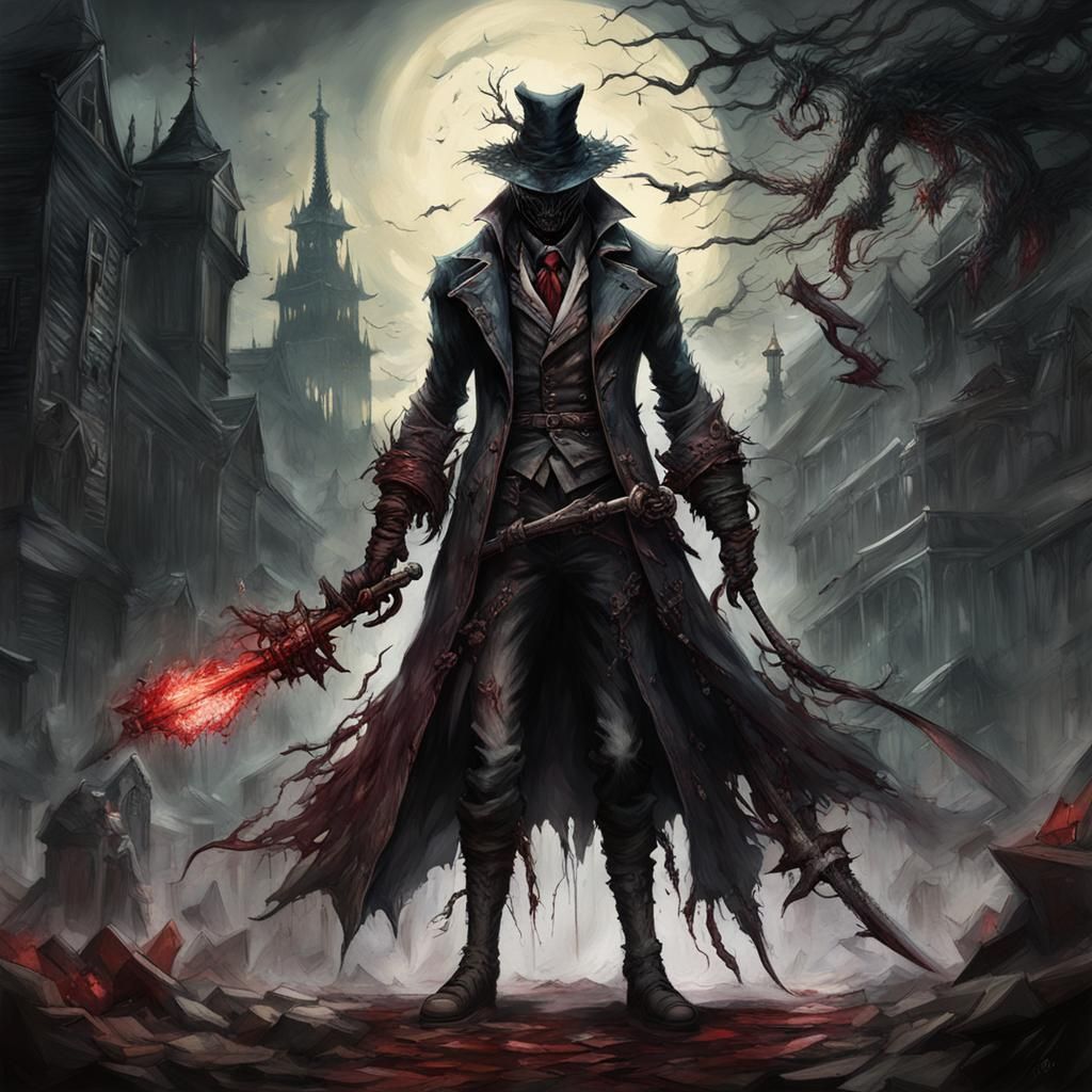 Sinister Bloodborne God Crucified: Gothic Art