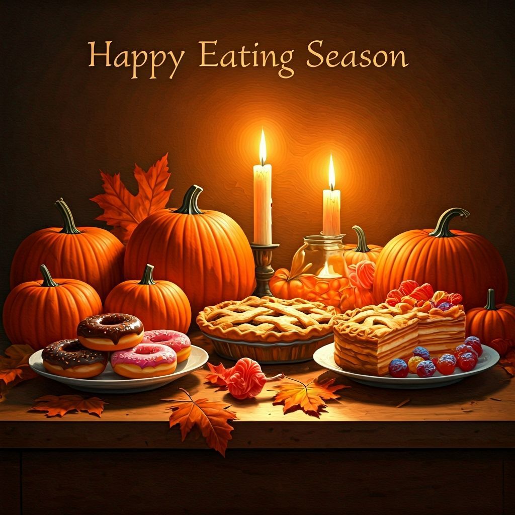 Cozy Fall Advertisement Poster in Norman Rockwell Style