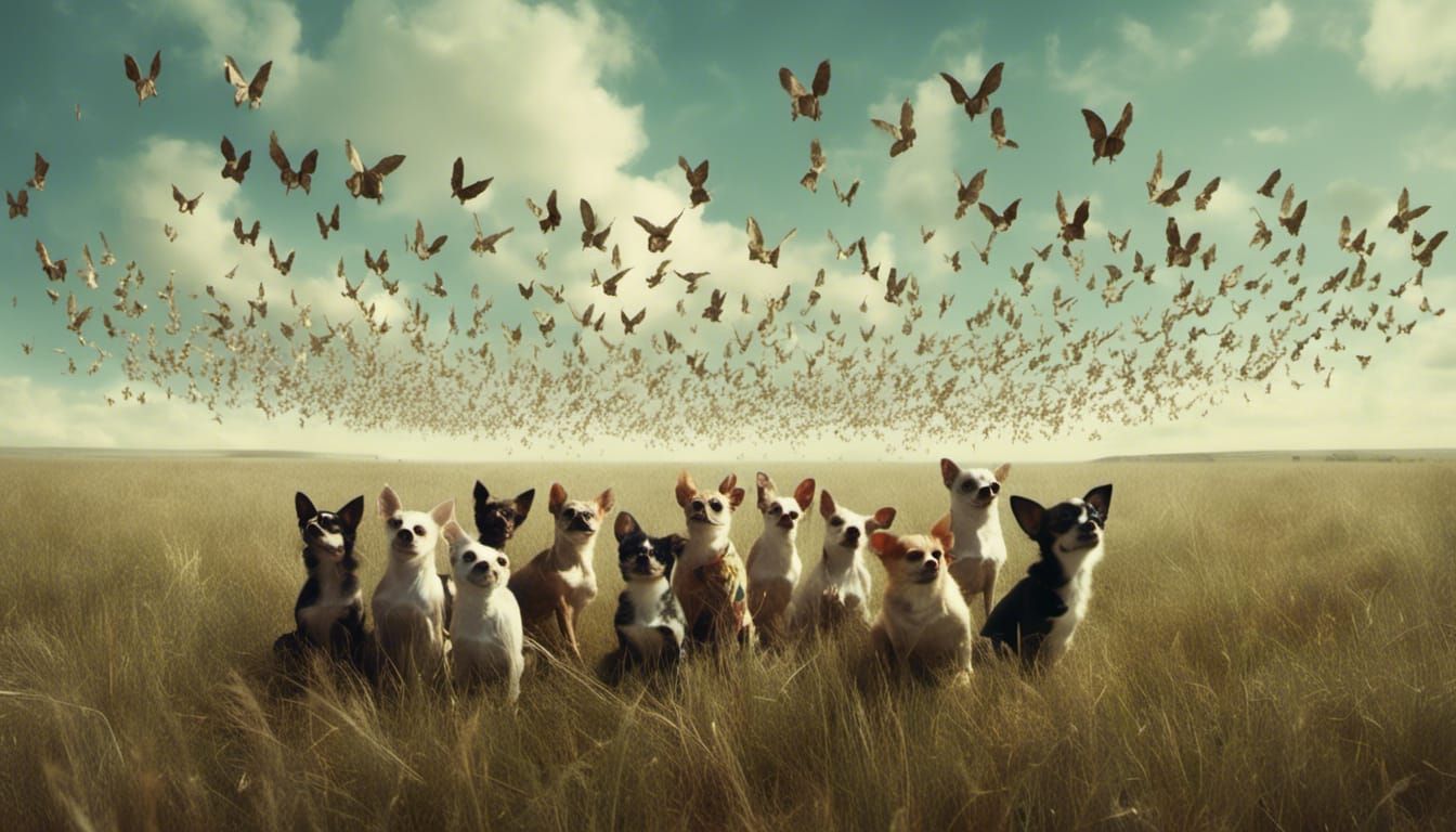 Macabre Chihuahua Swarm Spells Message in Sky