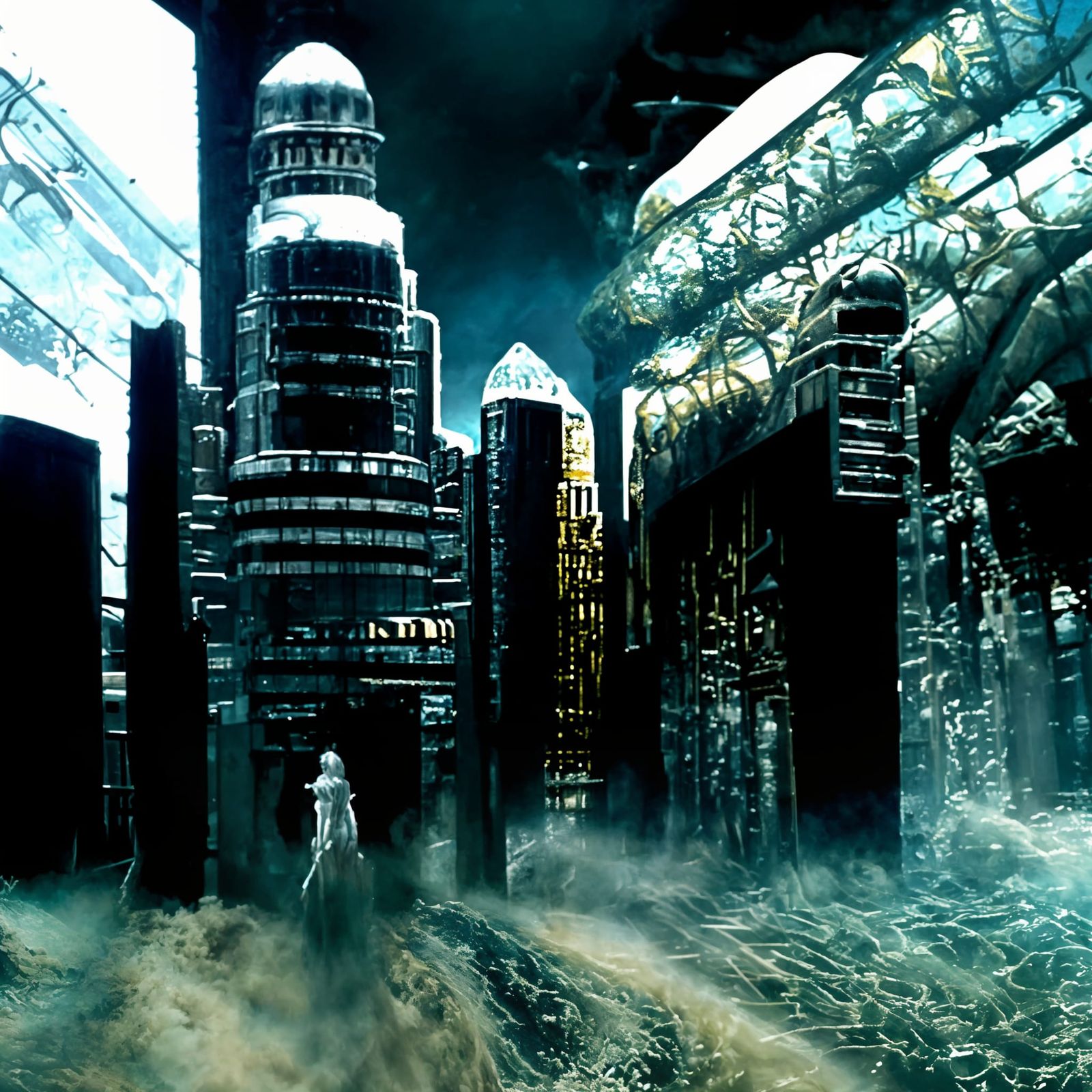 Dystopian Escape from Interdimensional Monsters in Gothic Ci...