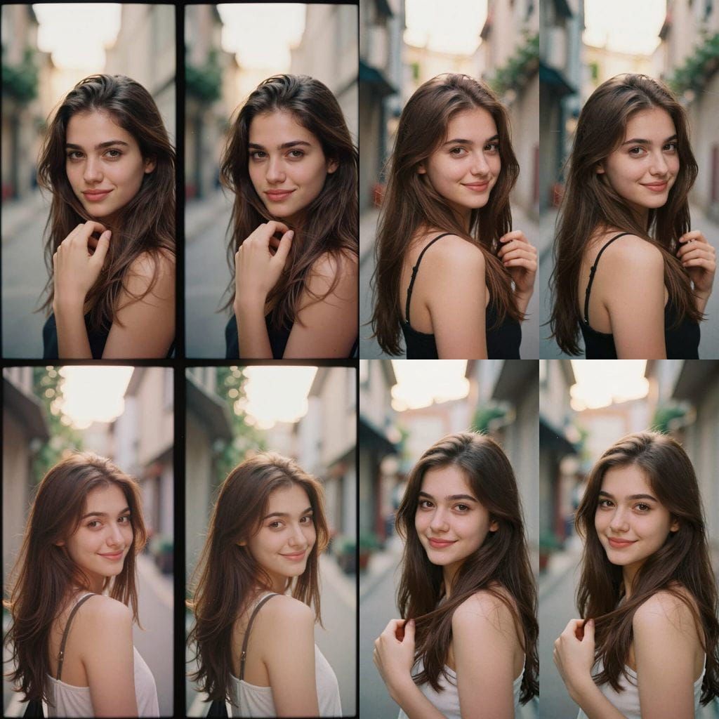Stereoscopic Photo of Woman Playing With Hair