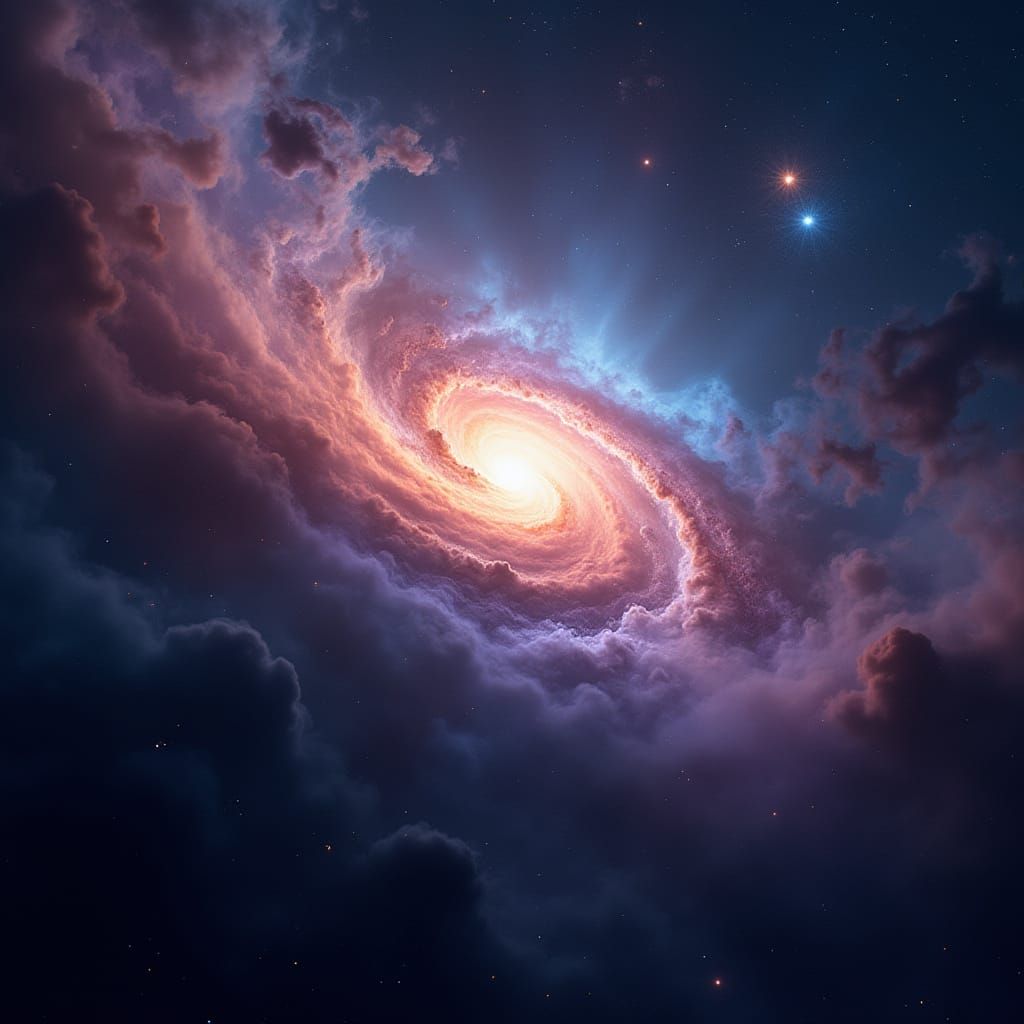 Vibrant Cosmic Nebula in Deep Space Photography