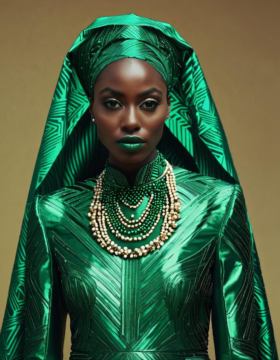The Malachite Bride in Op Art Splendor