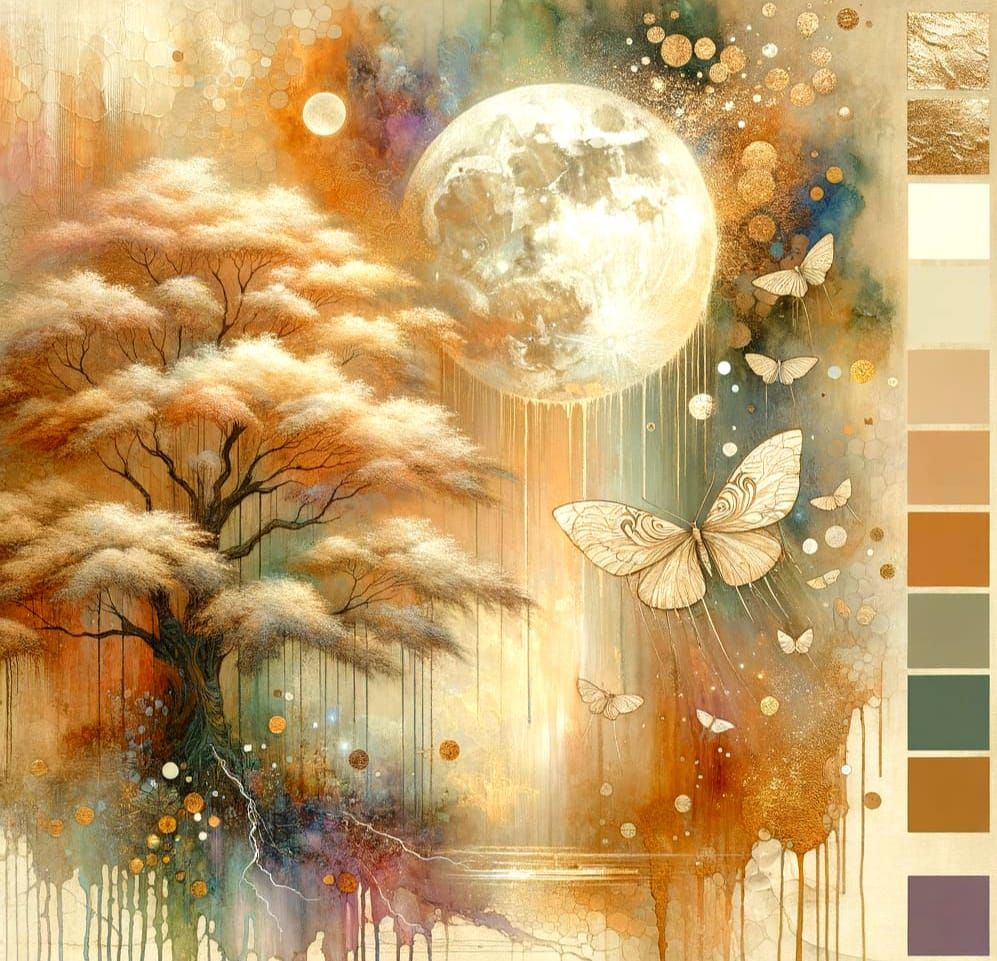 Ethereal Japanese Maple Under Pearly Moonlight