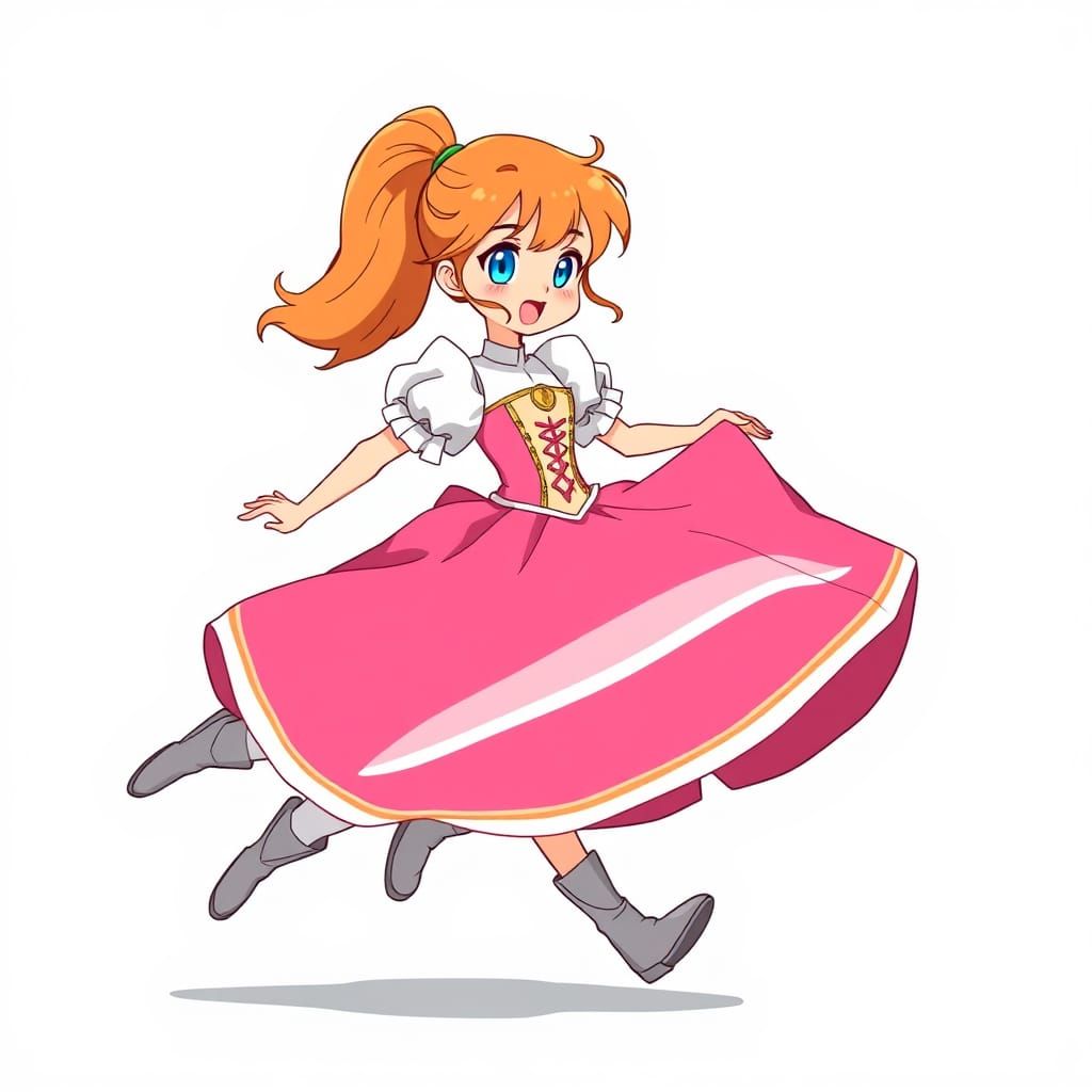 Anime Princess Running at Superhuman Speed