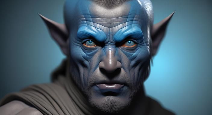 Dark Fantasy Monk in Abstract Digital Art