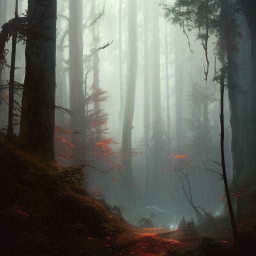 Dark Forest Concept Art in Unreal Engine