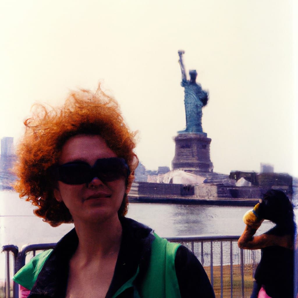 Statue of Liberty: Red-Haired Woman in 35mm