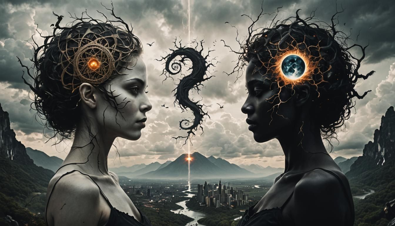 AI Generated Image of Duality Concept