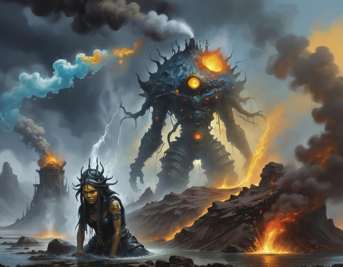 Petroleum Goddess Unleashes Oil Geyser Retribution