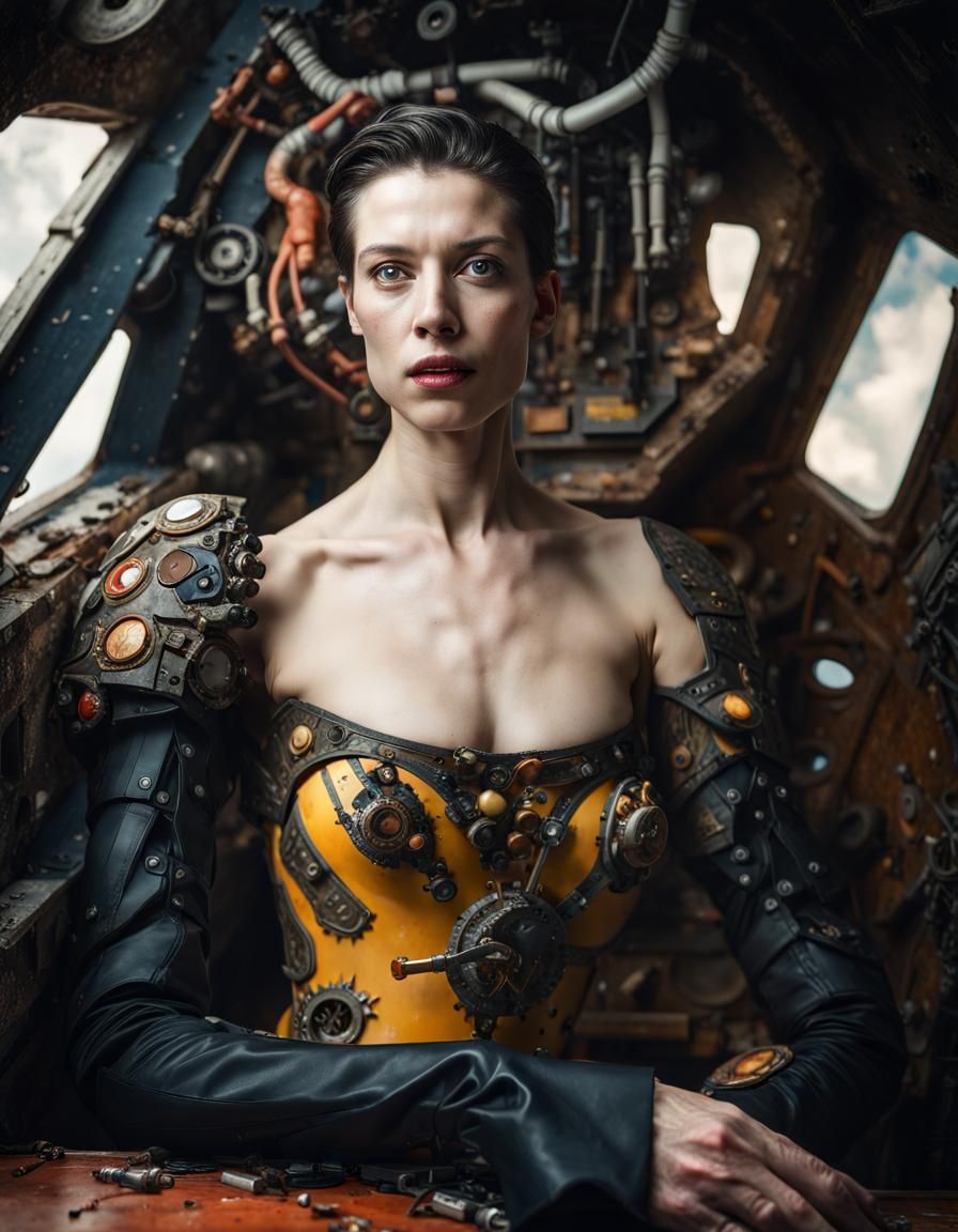 Surreal Spaceships Orbiting in Dreamlike Space