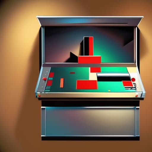 1980s Console Close-Up: Hyperrealistic Portrait