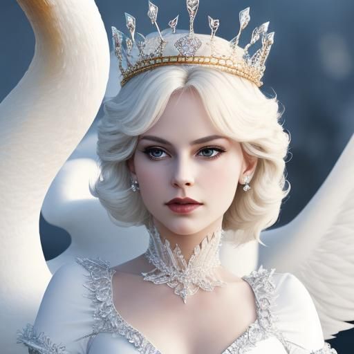 Majestic Queen Swan AI Generated Image