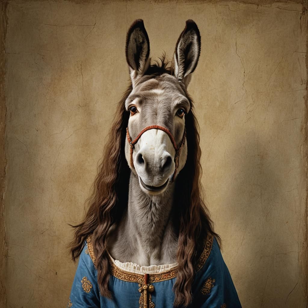 Donkey from Shrek as Mona Lisa Portrait
