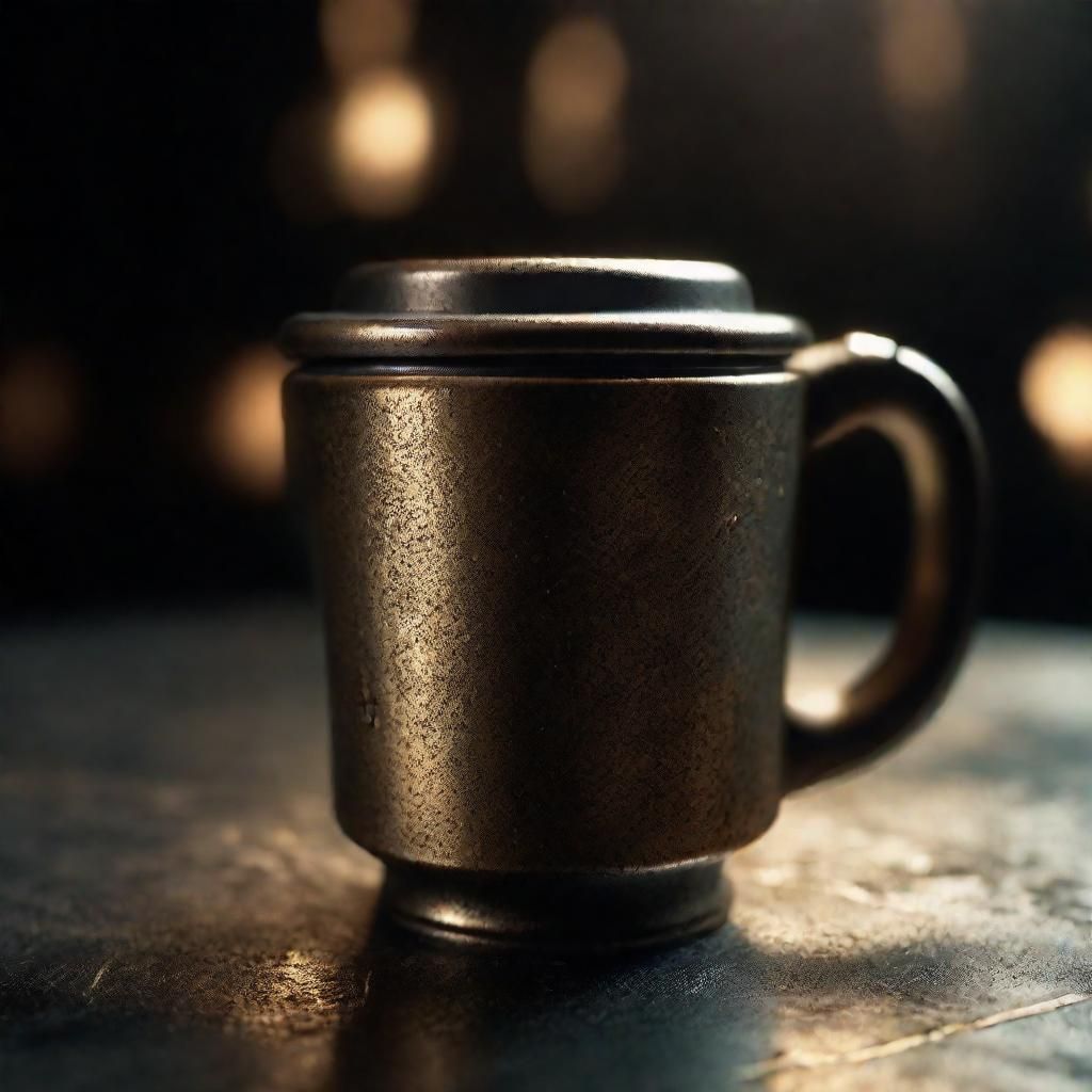 Cyberpunk Coffee Cup with Brass Knuckle Handle
