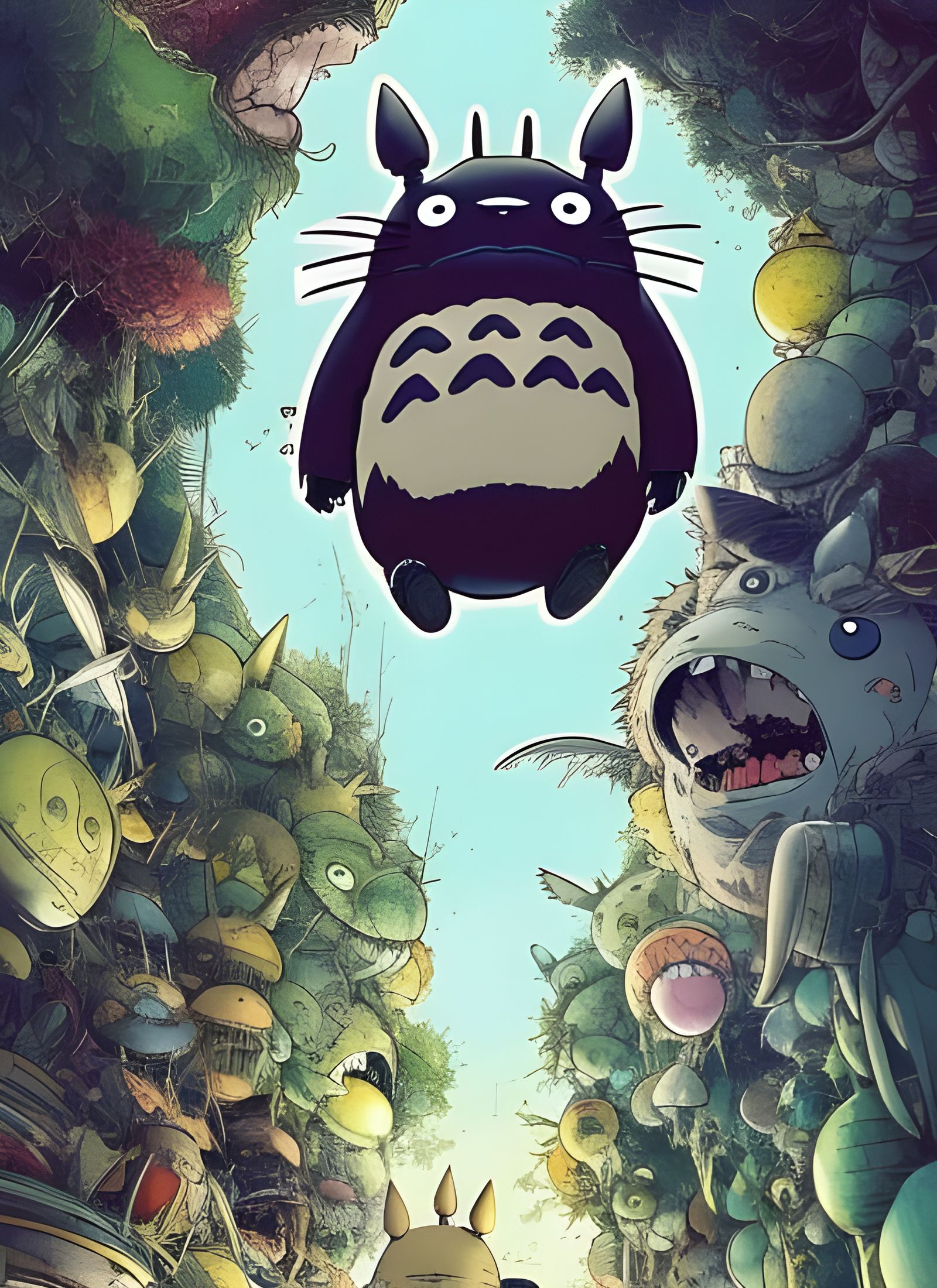 Totoro Adventures: Vibrant Anime Manga Book Cover