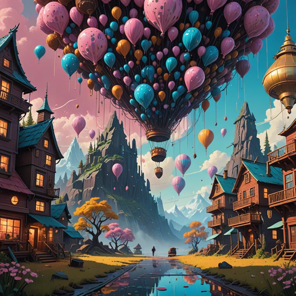 Velvety Chocolates Rain Down in Dreamy, High-Contrast Landsc...