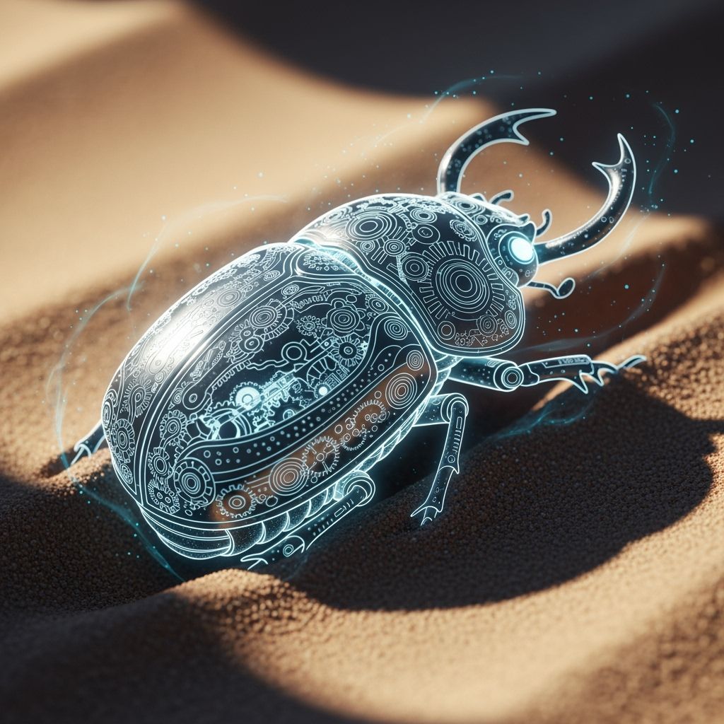Clockwork Scarab Beetle Burrows Through Desert Sands