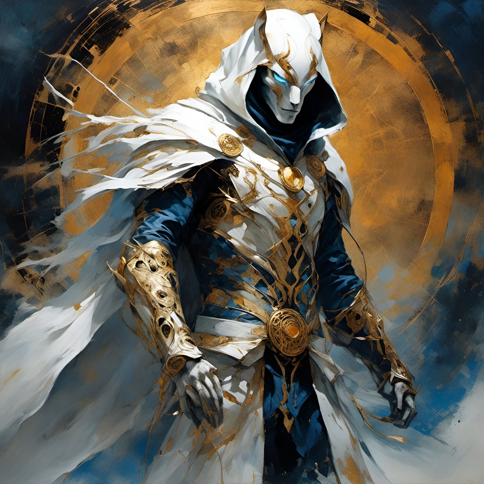 White panther humanoid rogue