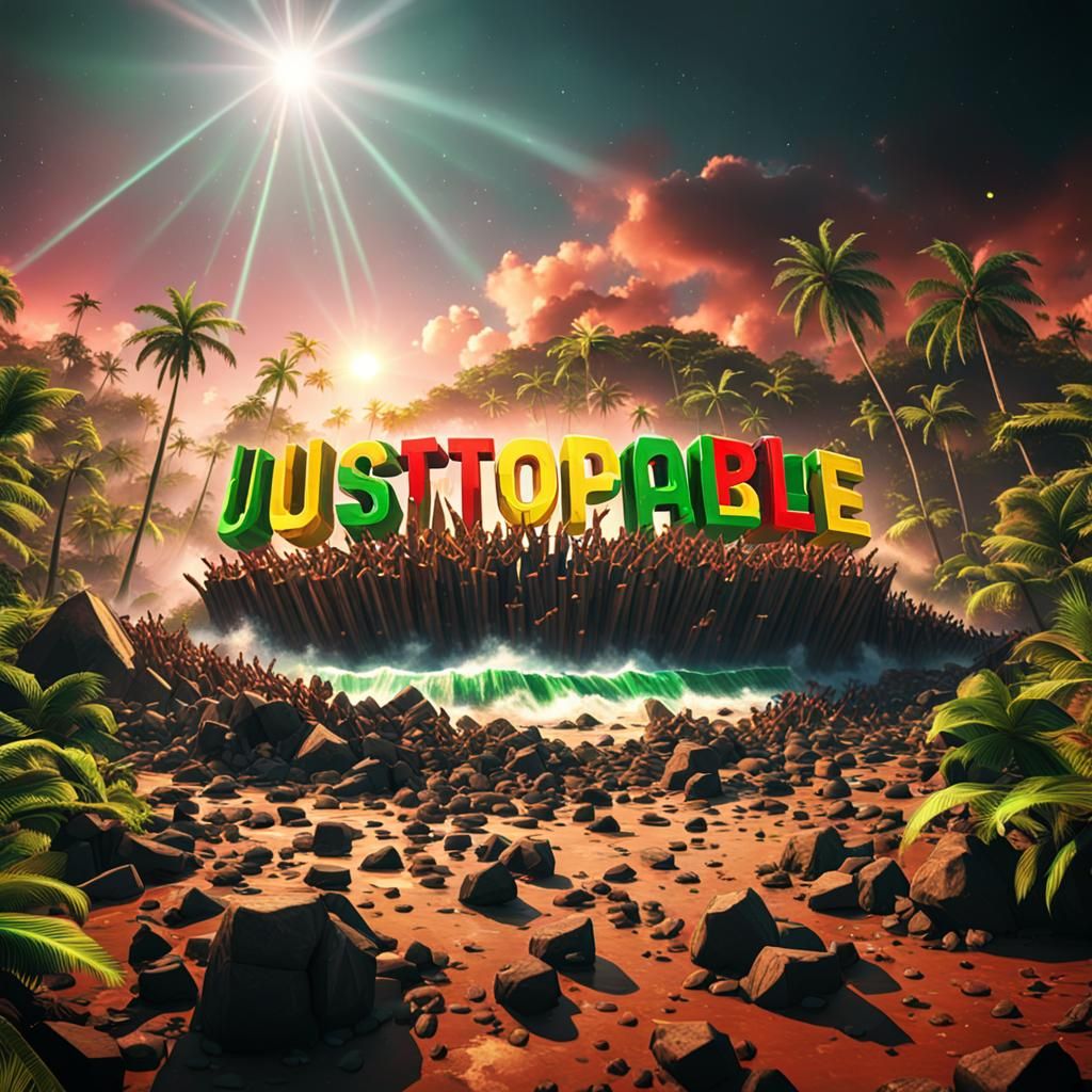 AI Reggae 'Unstoppable' YouTube Thumbnail in 3D