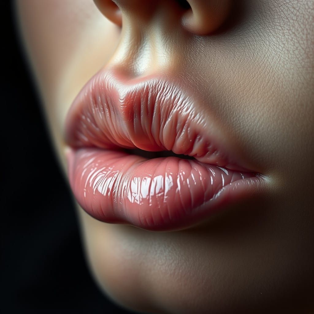 Exotic Floral Lips in Moody HDR