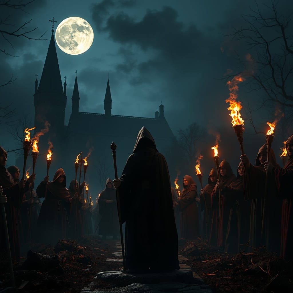 Dark 15th Century Witch Hunt in Ominous German Landscape