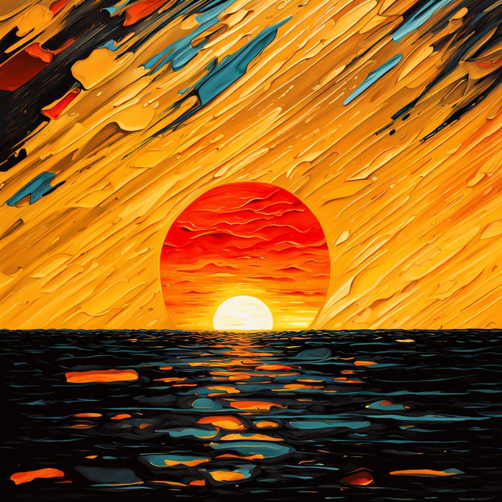 Surreal Sun in Dreamlike Sky