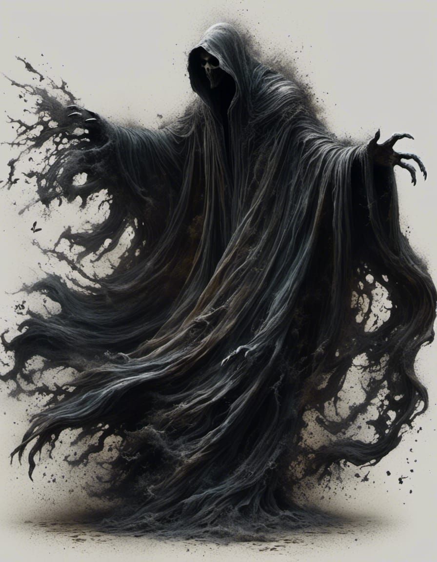 Dramatic Dementor in Dreamlike Dark Landscape