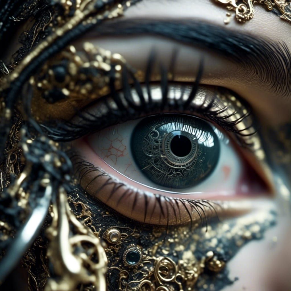 Cybernetic Micro Close-up: Detailed Future Tech