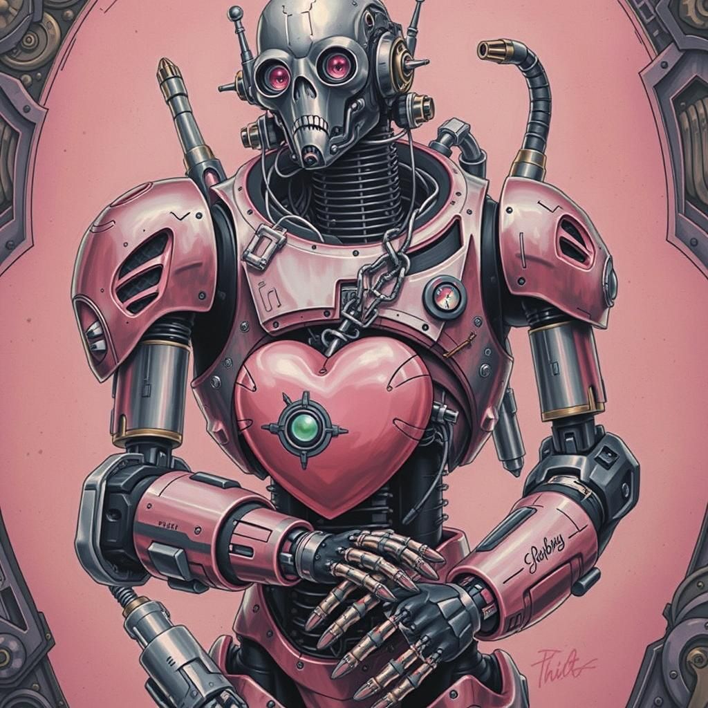 Futuristic Cyborg Arm Tattoo: Robby the Robot