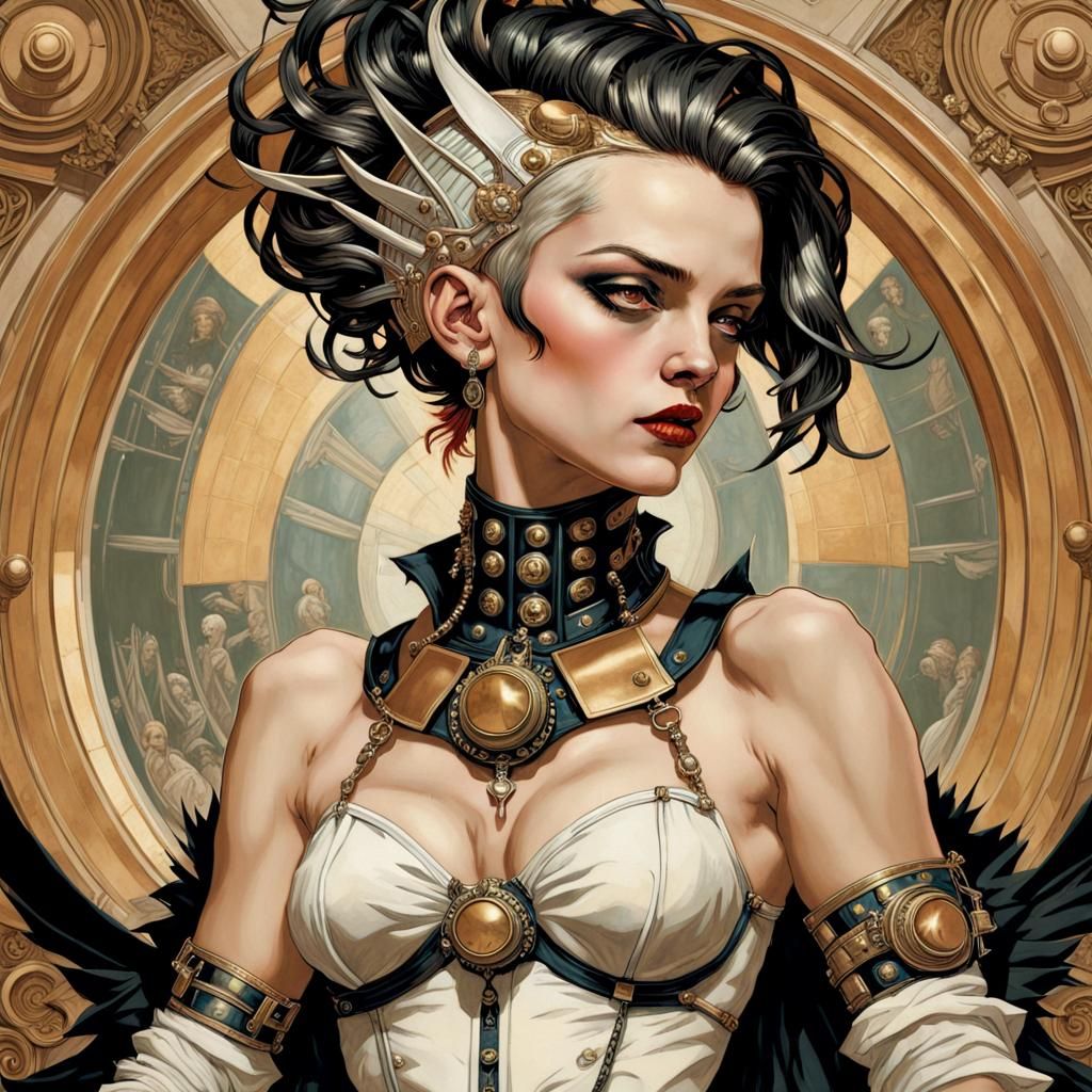 Steampunk Fantasy Digital Art Render