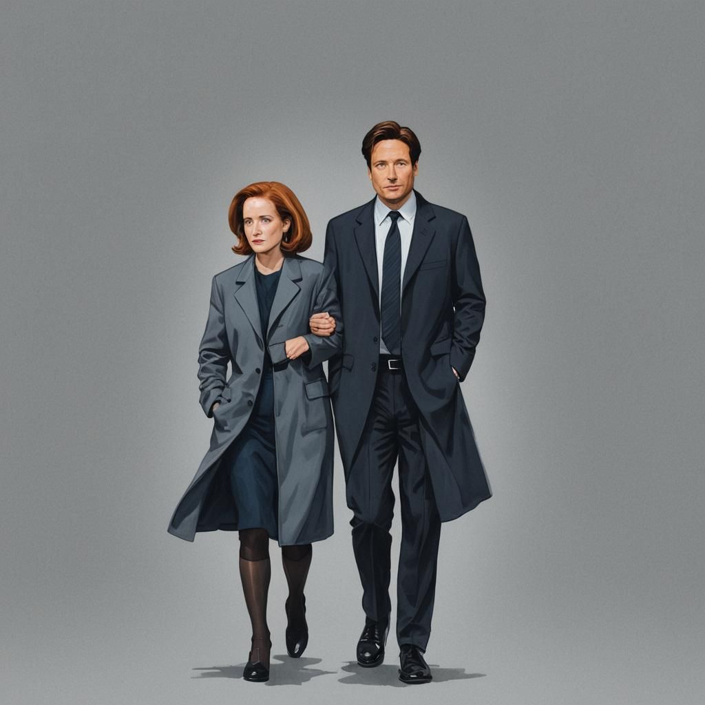 Mulder and Scully AI Image