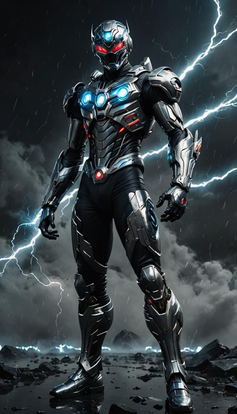 Photorealistic full body portrait of a Magneton-Inspired Pow...