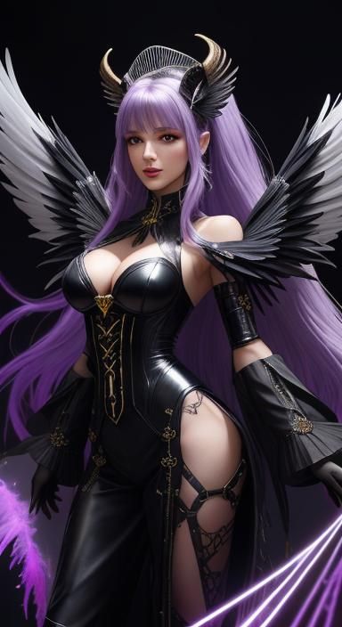 Steampunk Barbie Doll with Wings in Dark Fantasy Art