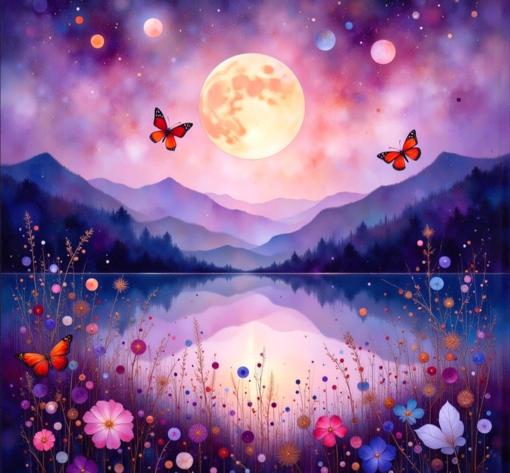 Ethereal Fantasy Landscape at Dusk