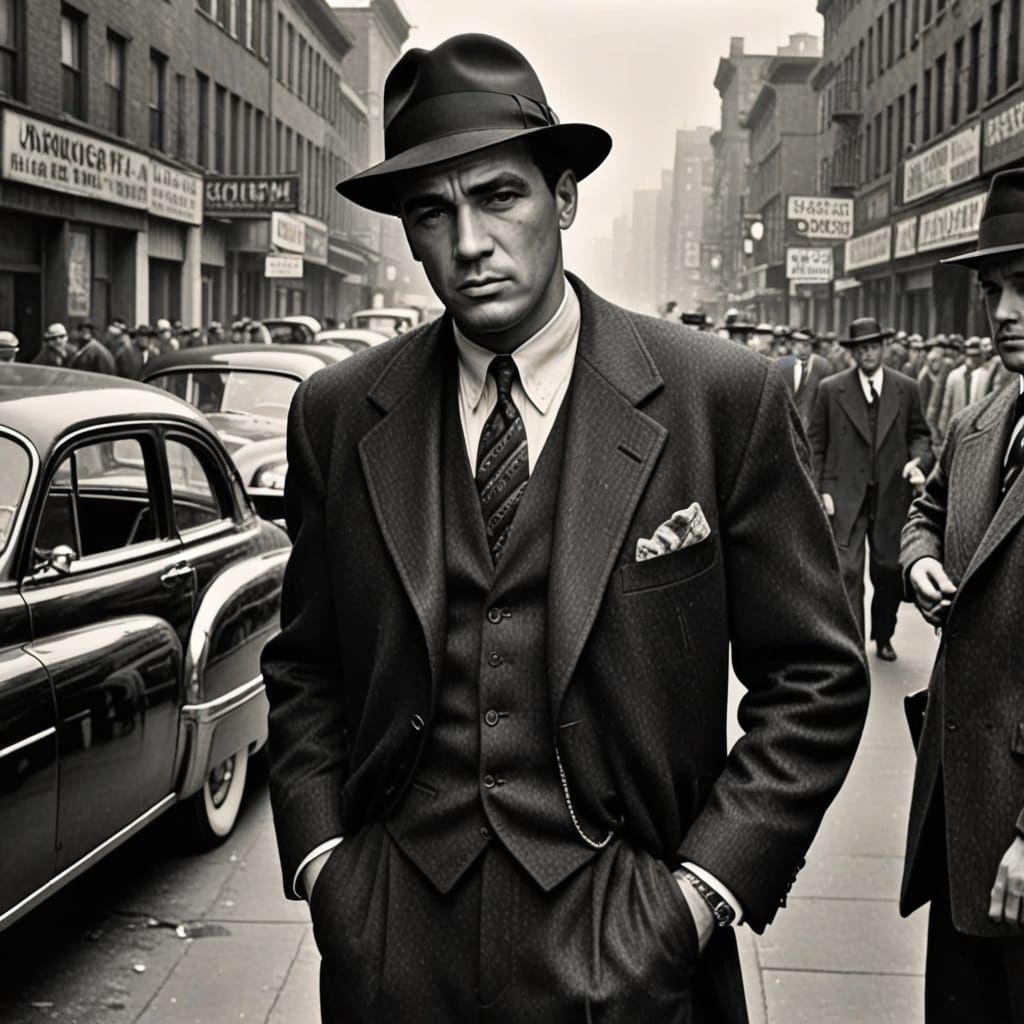 Classic 1950s Gangster Portrait