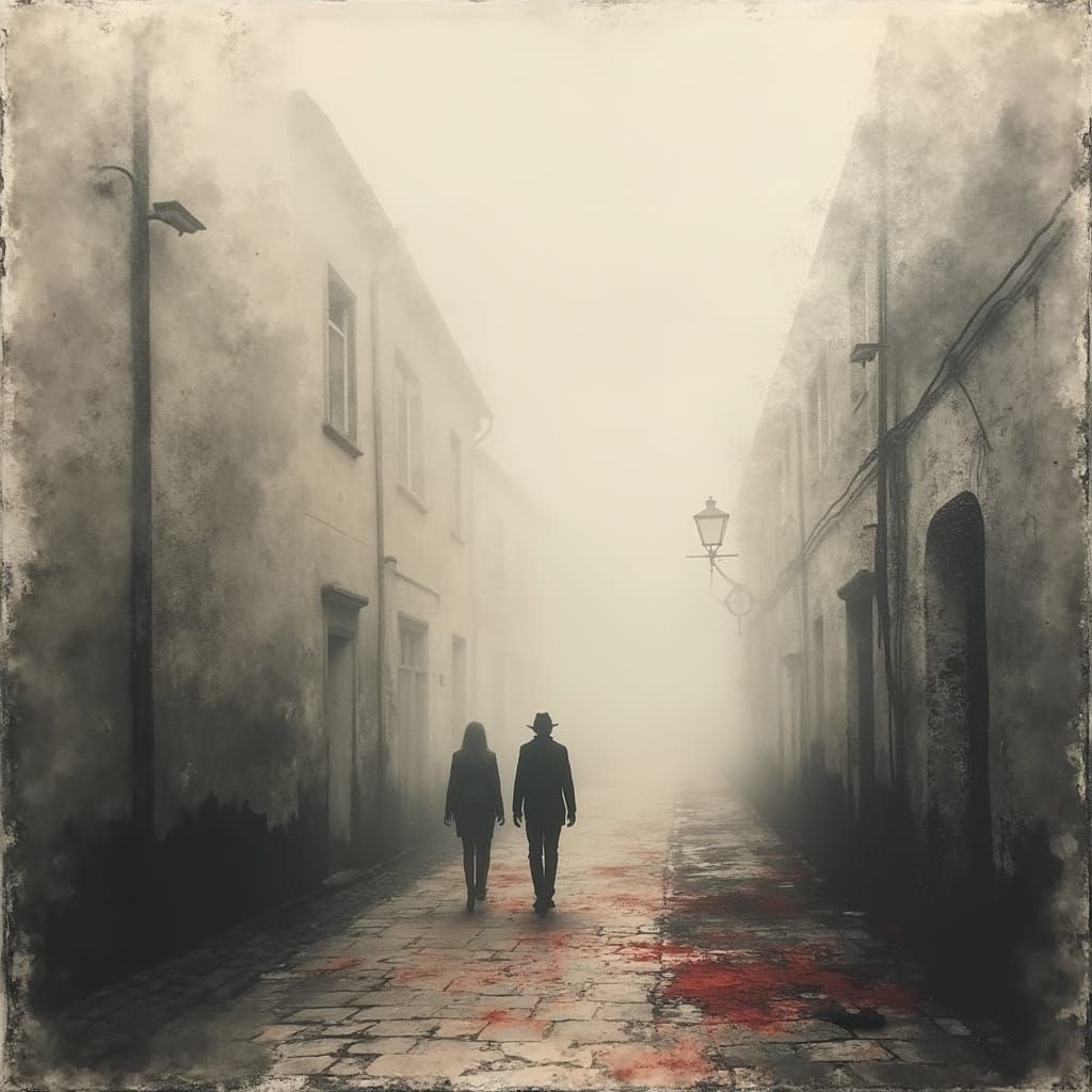 Misty Morning in Old Town Conceptual Art
