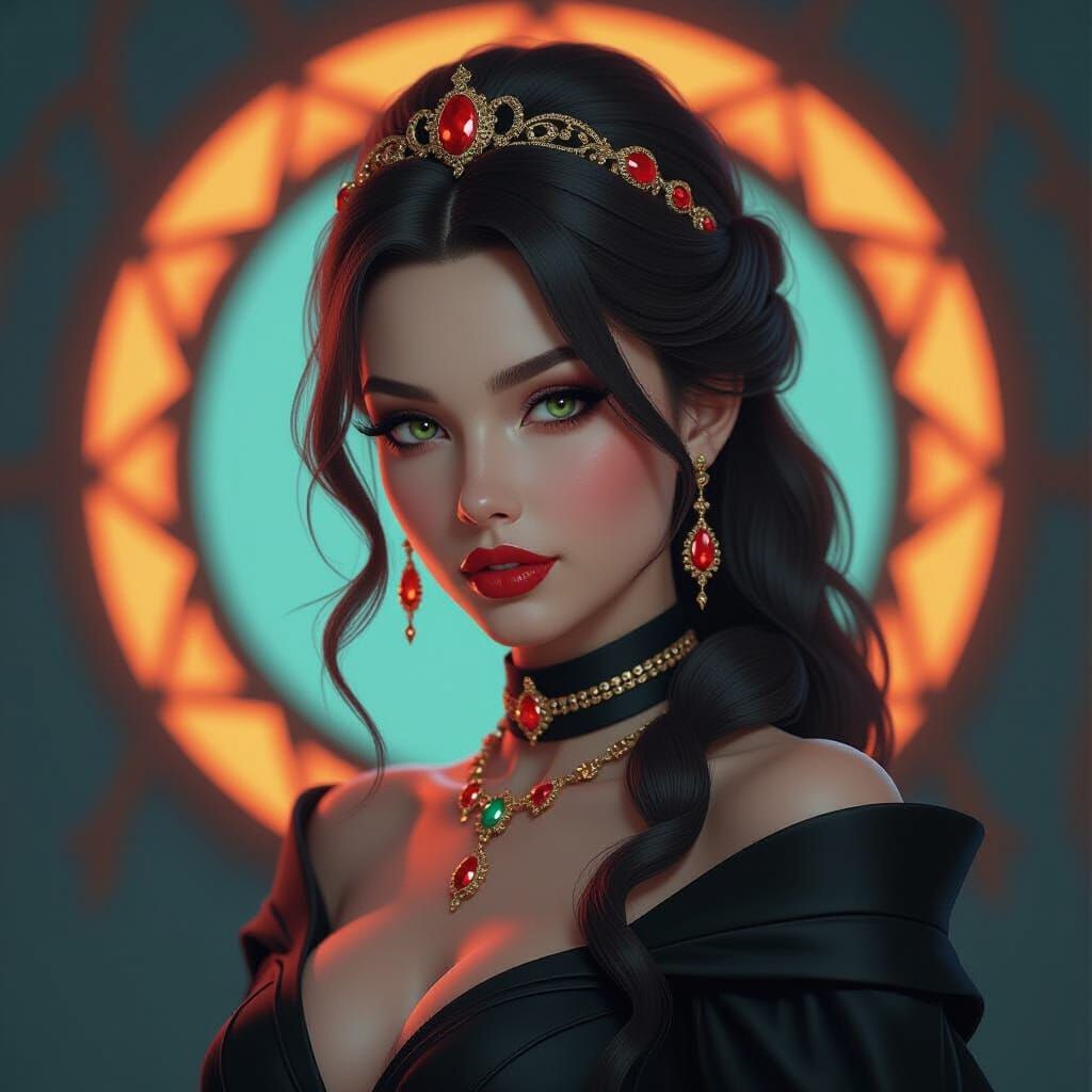 Evil Villainess Evening Concept Art