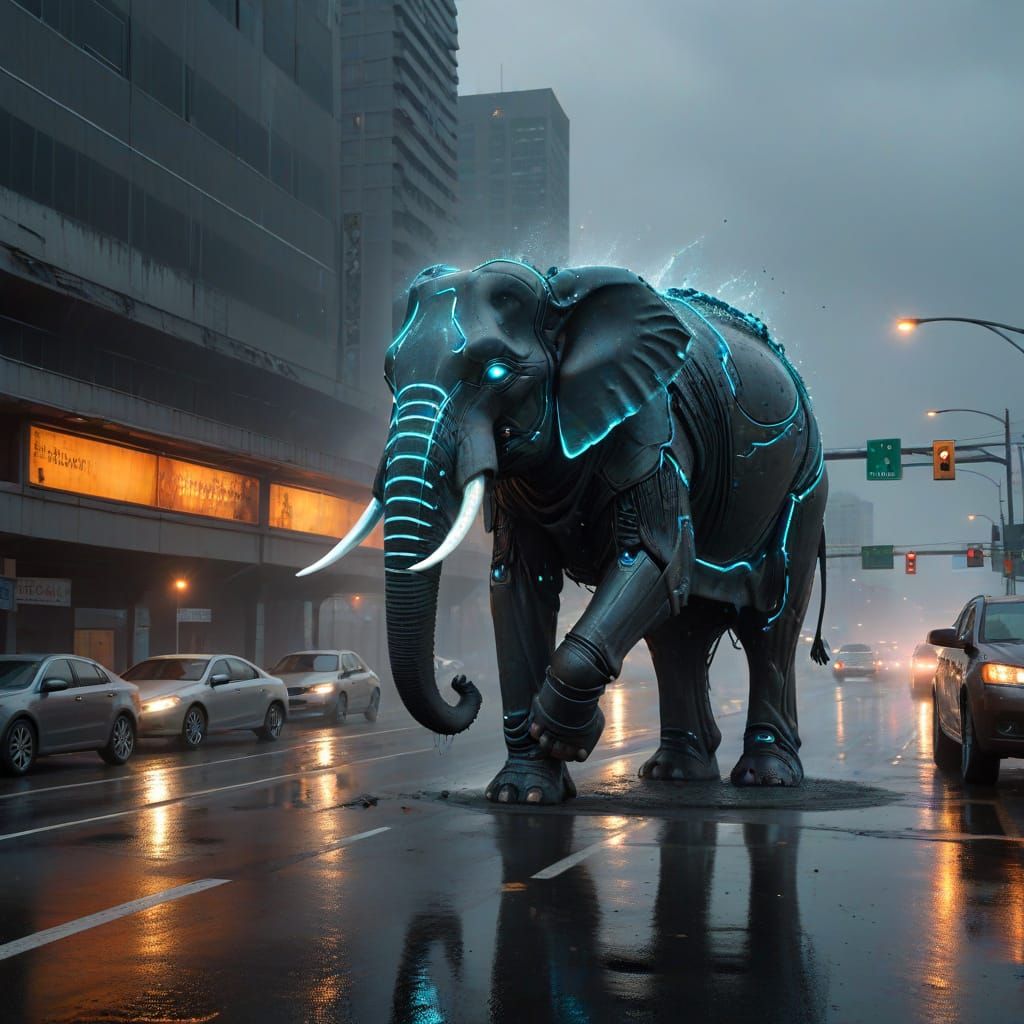 Colossal Tsunami Elephant Head Devastates City
