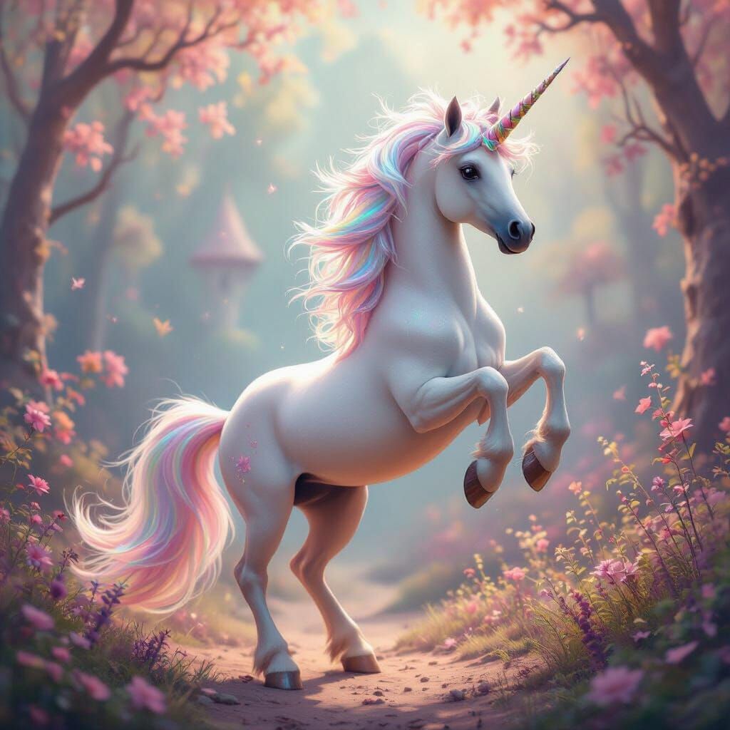 Majestic Unicorn in Dreamland Fairyland