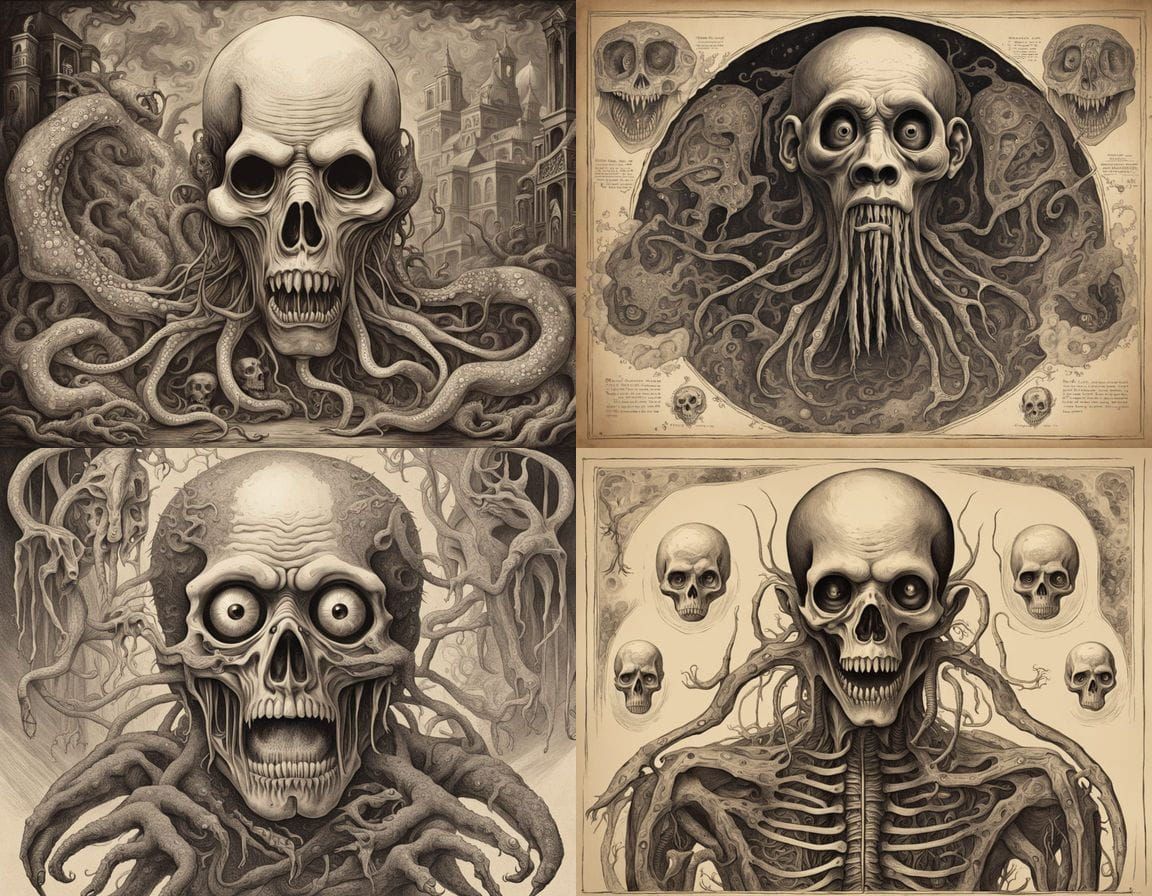 Steampunk Panda Ape Autopsy in Sepia Tones