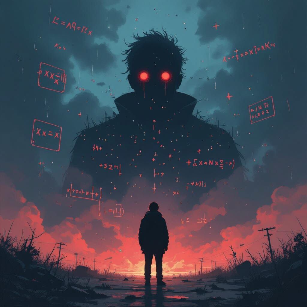 Mathematician's Terror: Equations in a Dystopian Sky