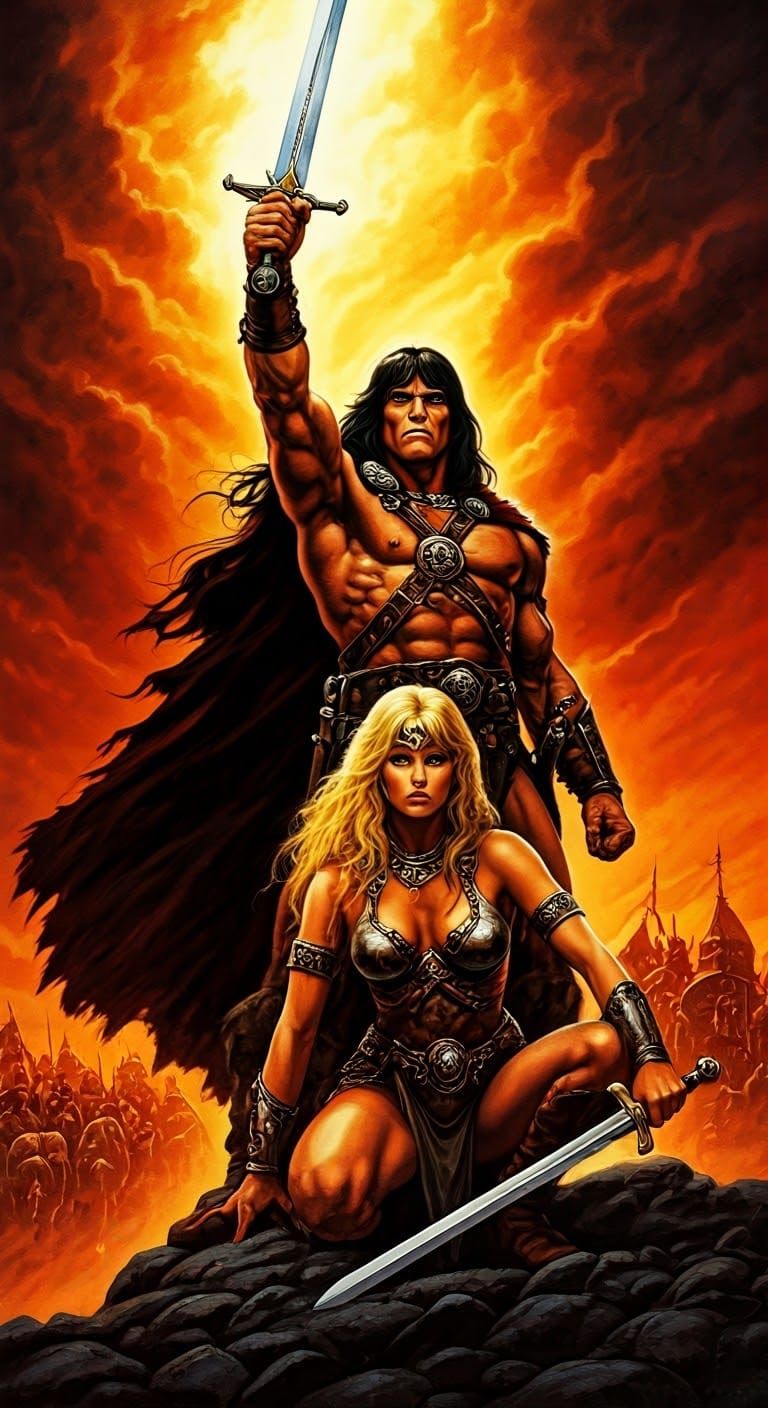Conan Rises in Triumph: Epic Fantasy Poster