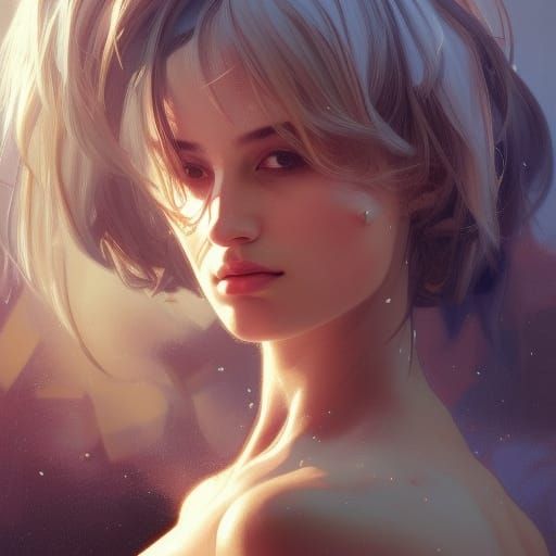Detailed Portrait in Volumetric Lighting Style