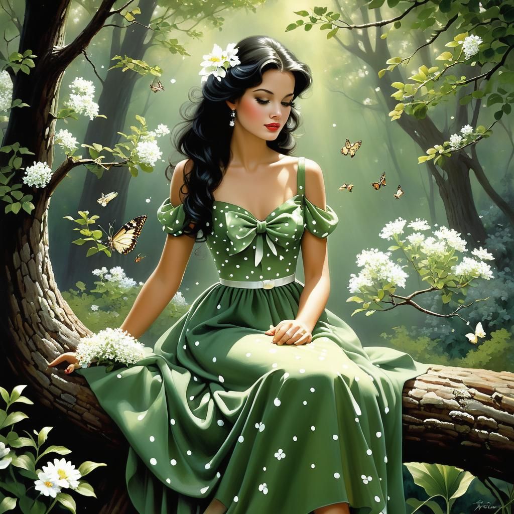 .Magical image of artistic illustration, fantasy, dreamy eth...