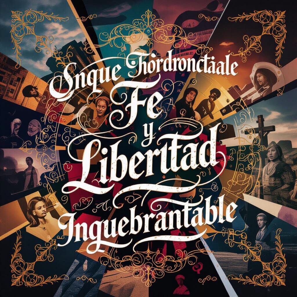 Spiritual Struggle Collage: Faith vs. Distractions