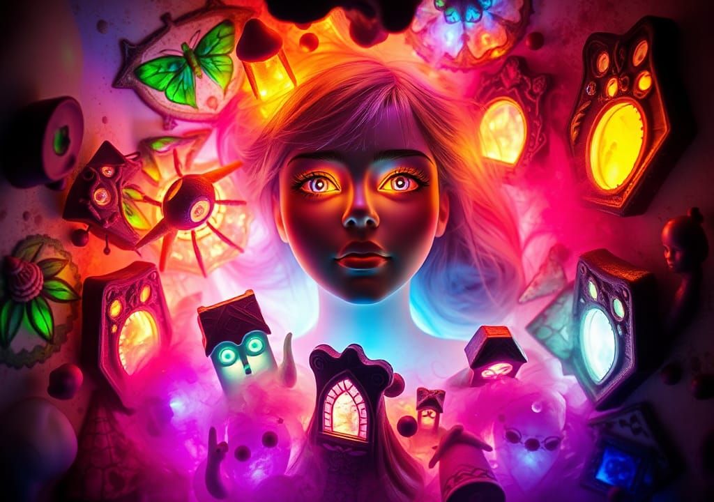 Iridescent Ink Splatters Reveal Glass Art Nouveau World