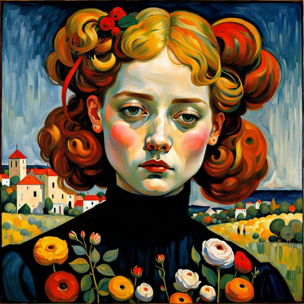 Abstracted Classical Figures in a Modernist Style