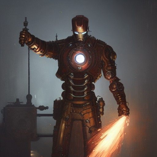 Steampunk Ironman in Copper and Bronze
