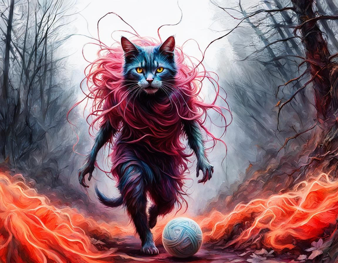 Macabre Cronenberg Monster in Neon Wasteland